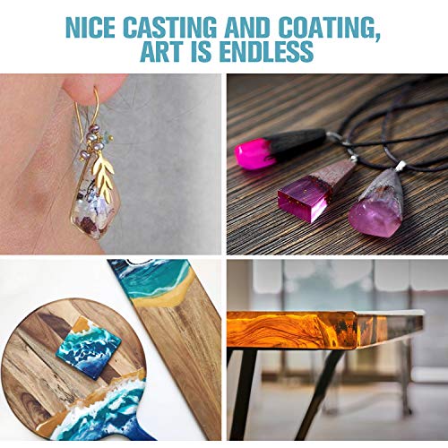 16oz Crystal Clear Epoxy Resin Kit Casting and Coating for River T...