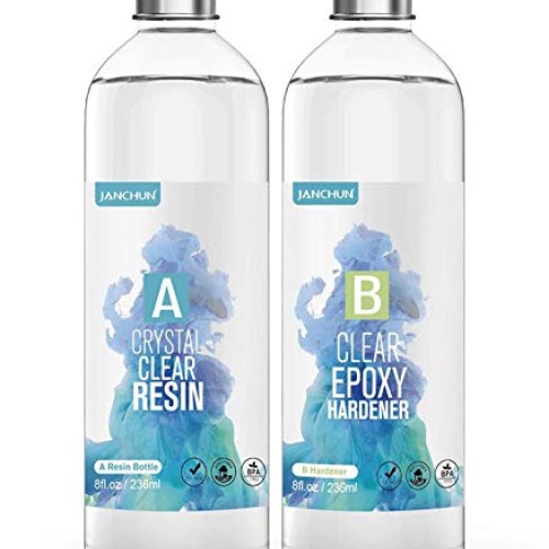 16oz Crystal Clear Epoxy Resin Kit Casting and Coating for River T...