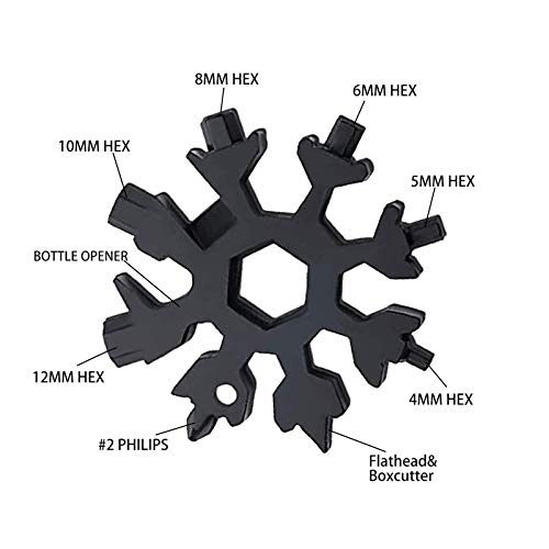 18-in-1 Snowflake Multi Tool,Stainless Steel Snowflakes Multi-Tool...