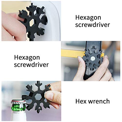 18-in-1 Snowflake Multi Tool,Stainless Steel Snowflakes Multi-Tool...