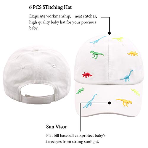 JANGANNSA Dinosaur Boys Girls Caps Embroidery Baby Baseball Caps C...