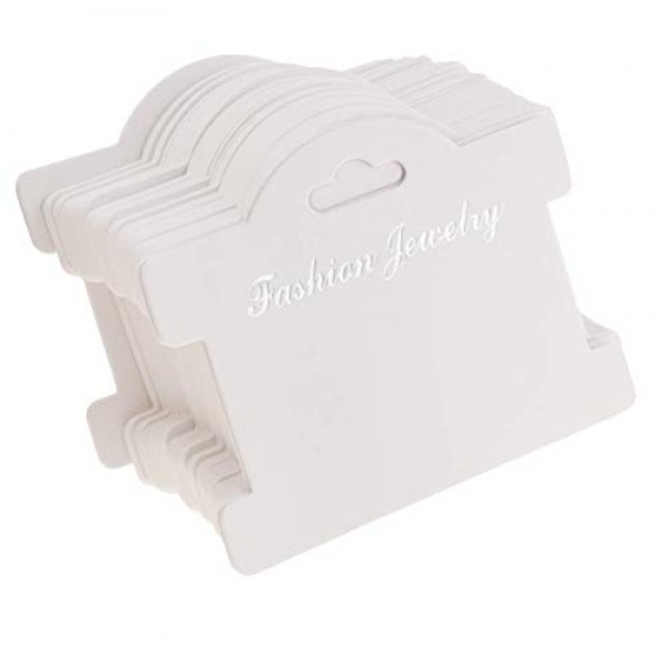 JANOU 100pcs Jewelry Display Cards Showing Tags Pendant Label Kraf...