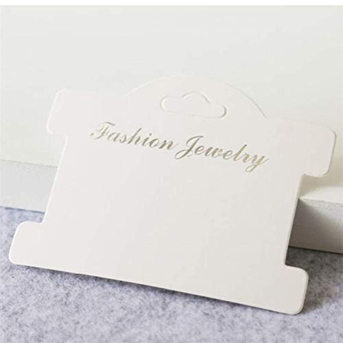 JANOU 100pcs Jewelry Display Cards Showing Tags Pendant Label Kraf...