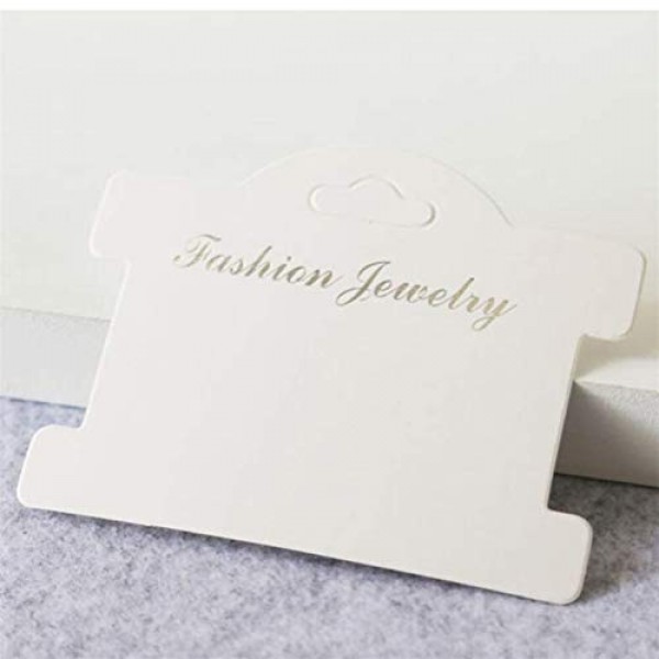 JANOU 100pcs Jewelry Display Cards Showing Tags Pendant Label Kraf...
