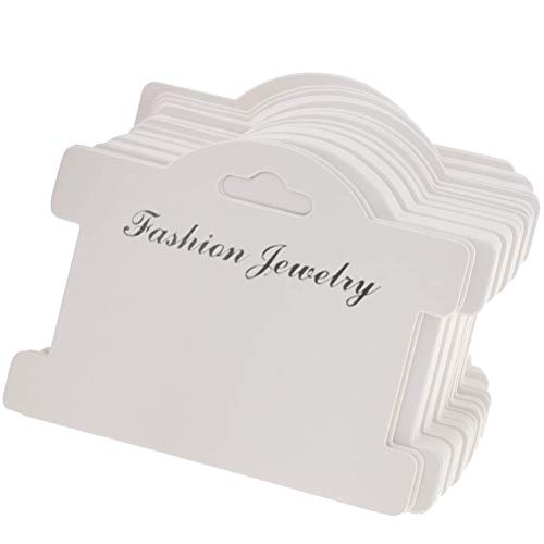JANOU 100pcs Jewelry Display Cards Showing Tags Pendant Label Kraf...