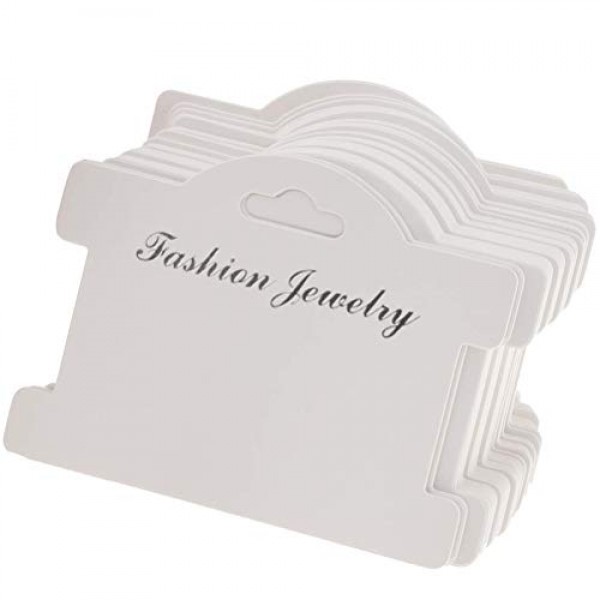 JANOU 100pcs Jewelry Display Cards Showing Tags Pendant Label Kraf...