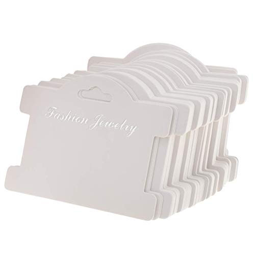 JANOU 100pcs Jewelry Display Cards Showing Tags Pendant Label Kraf...