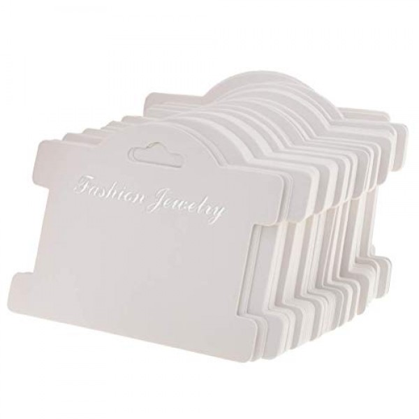JANOU 100pcs Jewelry Display Cards Showing Tags Pendant Label Kraf...