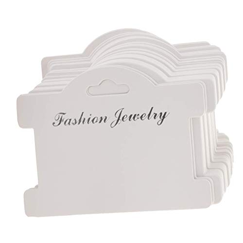 JANOU 100pcs Jewelry Display Cards Showing Tags Pendant Label Kraf...