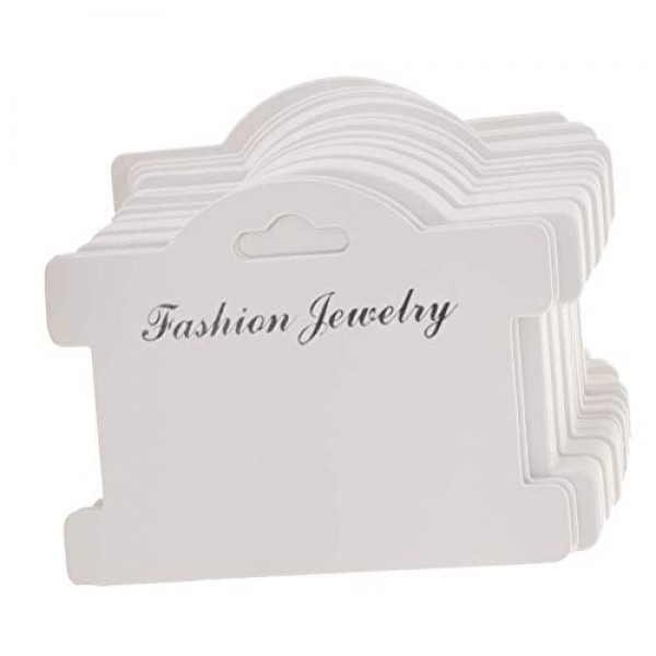 JANOU 100pcs Jewelry Display Cards Showing Tags Pendant Label Kraf...