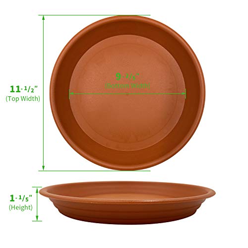 Jantens Plant Saucers - 4 Pack of 12 inch - Durable Thicker Plasti...
