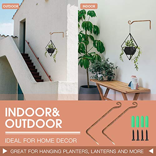 Jardim 2 Pack 10 Inch Premium Decorative Metal Iron Wall Hook, Ind...