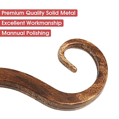 Jardim 2 Pack 6 Inch Premium Decorative Metal Iron Wall Hook, Indo...