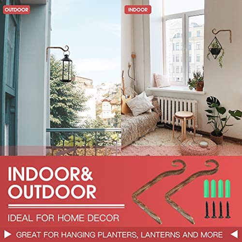 Jardim 2 Pack 6 Inch Premium Decorative Metal Iron Wall Hook, Indo...