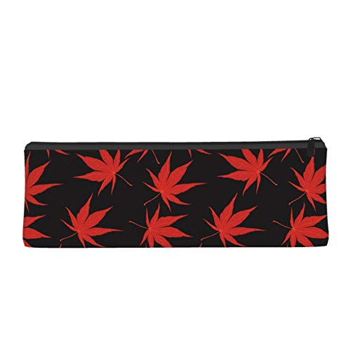 Autumn Leaves Small Capacity Triangle Pen Bag,Compact Zipper Penci...