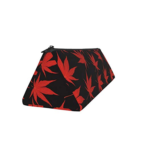 Autumn Leaves Small Capacity Triangle Pen Bag,Compact Zipper Penci...