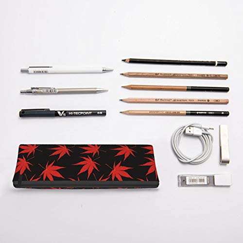 Autumn Leaves Small Capacity Triangle Pen Bag,Compact Zipper Penci...