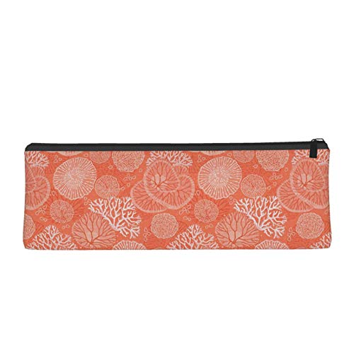 Beautiful Corals Small Capacity Triangle Pen Bag,Compact Zipper Pe...