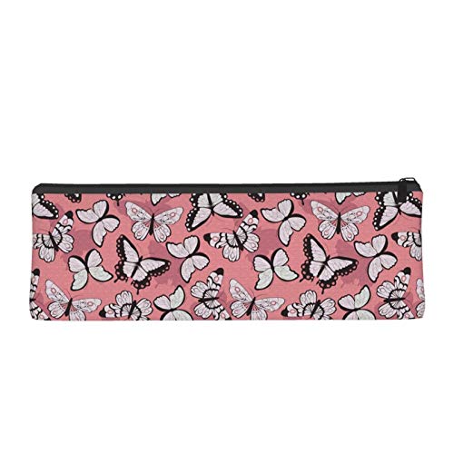 Colorful Butterflies Small Capacity Triangle Pen Bag,Compact Zippe...