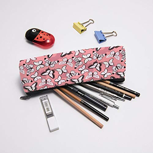 Colorful Butterflies Small Capacity Triangle Pen Bag,Compact Zippe...