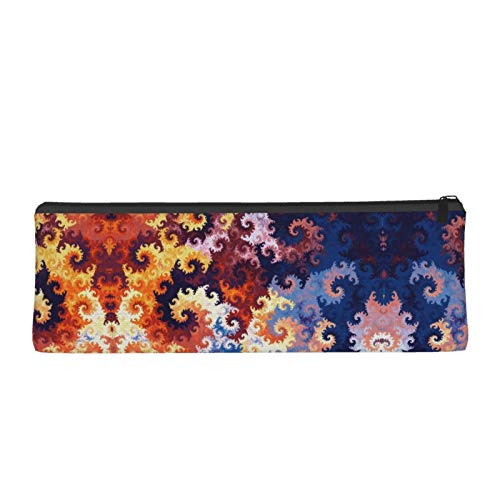 Colorful Spirals Small Capacity Triangle Pen Bag,Compact Zipper Pe...