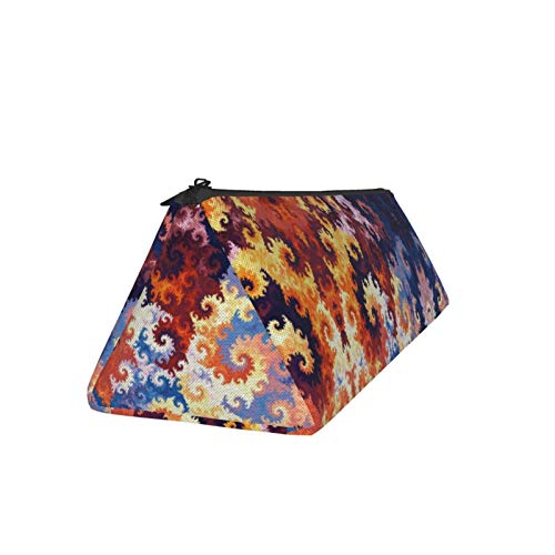 Colorful Spirals Small Capacity Triangle Pen Bag,Compact Zipper Pe...