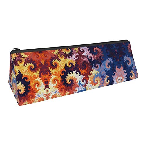 Colorful Spirals Small Capacity Triangle Pen Bag,Compact Zipper Pe...