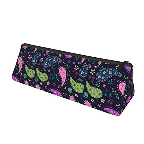 Creative Colorful Paisley Small Capacity Triangle Pen Bag,Compact ...