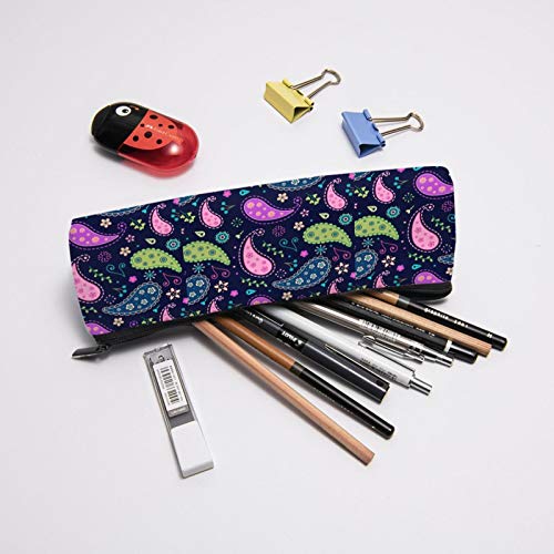 Creative Colorful Paisley Small Capacity Triangle Pen Bag,Compact ...
