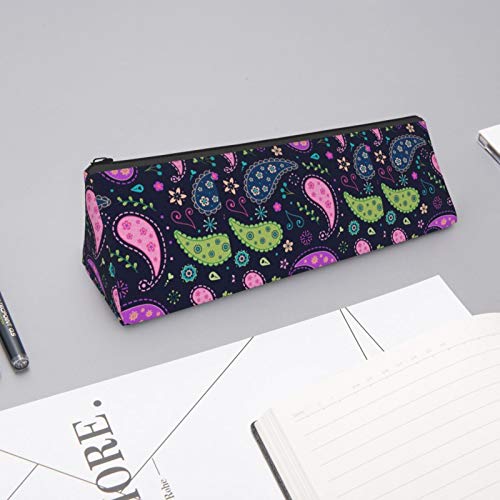 Creative Colorful Paisley Small Capacity Triangle Pen Bag,Compact ...