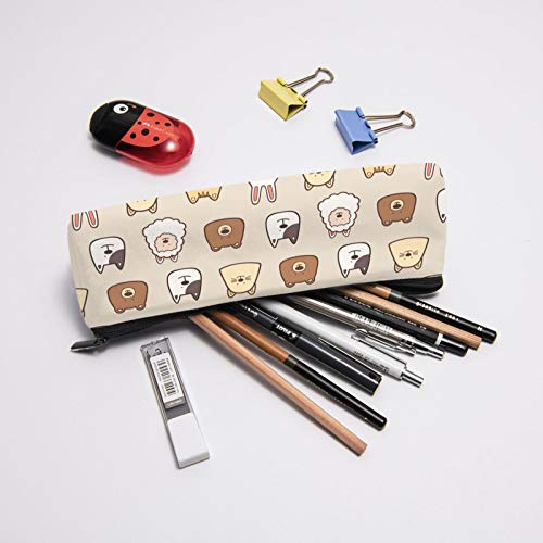 Cute Animals Small Capacity Triangle Pen Bag,Compact Zipper Pencil...