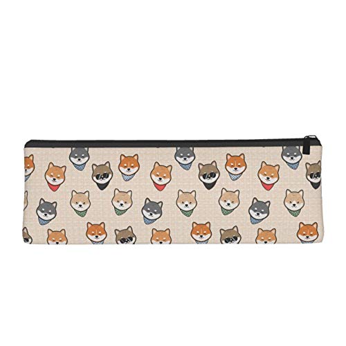 Cute Japanese Dog Shiba Inu Cartoon Small Capacity Triangle Pen Ba...