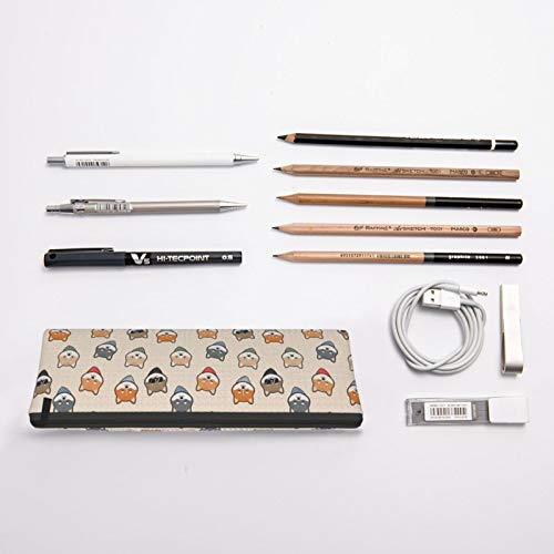 Cute Japanese Dog Shiba Inu Cartoon Small Capacity Triangle Pen Ba...