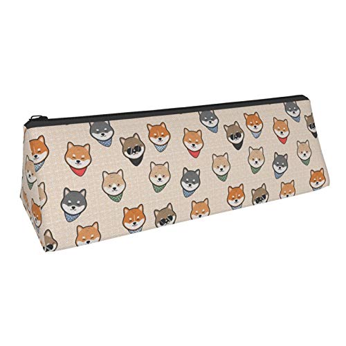 Cute Japanese Dog Shiba Inu Cartoon Small Capacity Triangle Pen Ba...