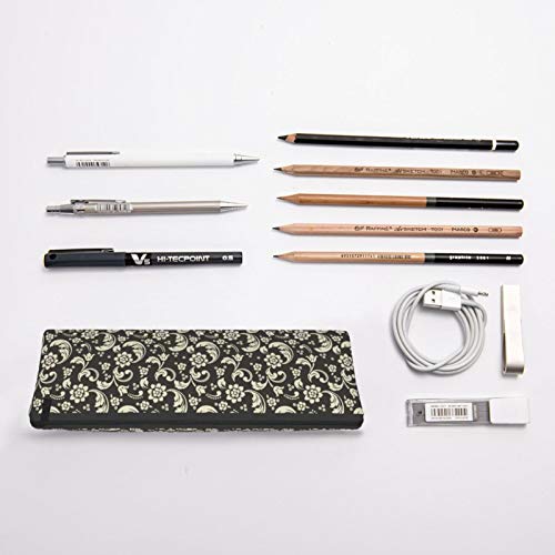 Damask and Floral Paisley Small Capacity Triangle Pen Bag,Compact ...