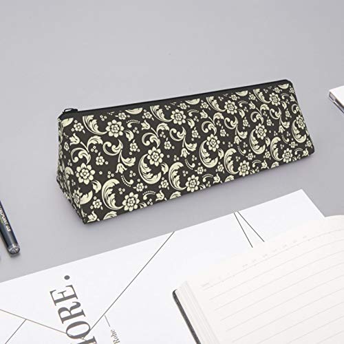 Damask and Floral Paisley Small Capacity Triangle Pen Bag,Compact ...