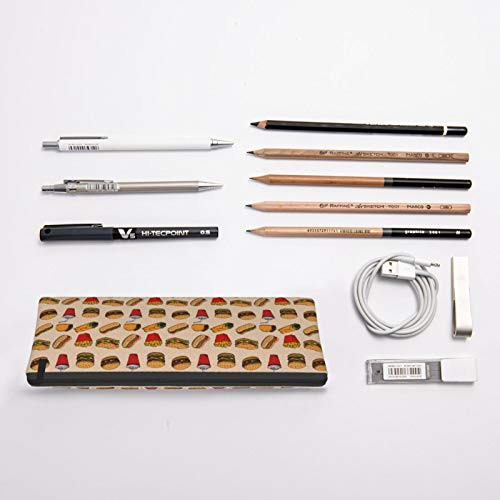 Fast Food Small Capacity Triangle Pen Bag,Compact Zipper Pencil Po...