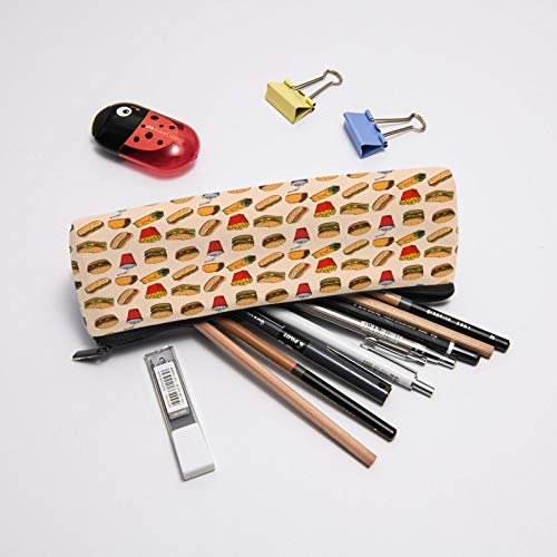 Fast Food Small Capacity Triangle Pen Bag,Compact Zipper Pencil Po...