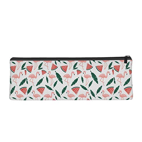 Flamingo Small Capacity Triangle Pen Bag,Compact Zipper Pencil Pou...
