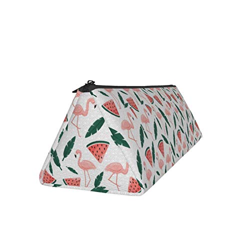Flamingo Small Capacity Triangle Pen Bag,Compact Zipper Pencil Pou...