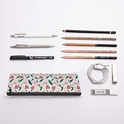 Flamingo Small Capacity Triangle Pen Bag,Compact Zipper Pencil Pou...
