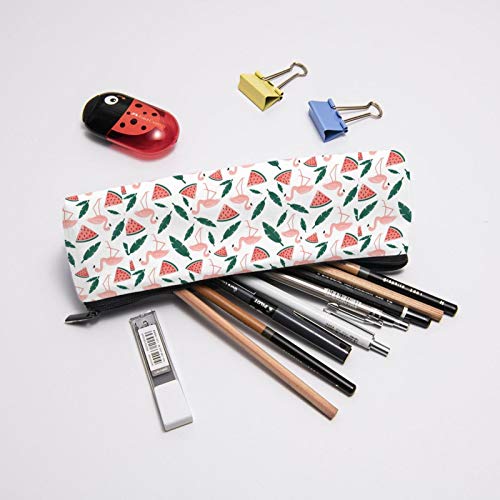 Flamingo Small Capacity Triangle Pen Bag,Compact Zipper Pencil Pou...