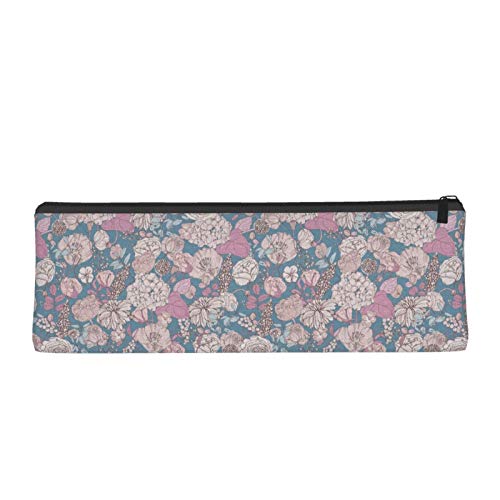 Floral Small Capacity Triangle Pen Bag,Compact Zipper Pencil Pouch...