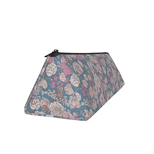 Floral Small Capacity Triangle Pen Bag,Compact Zipper Pencil Pouch...