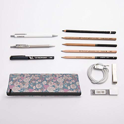 Floral Small Capacity Triangle Pen Bag,Compact Zipper Pencil Pouch...