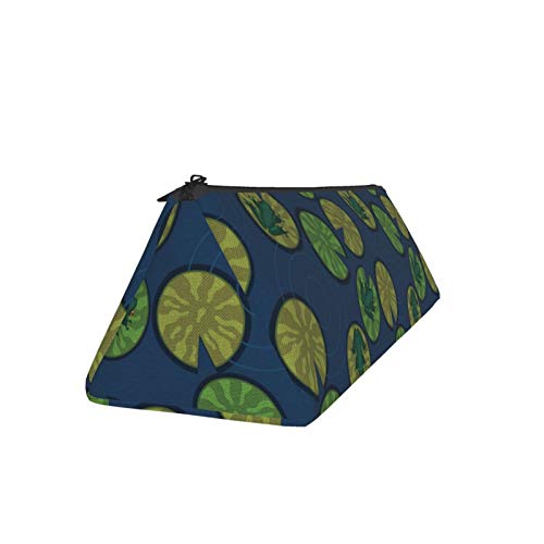 Frogs On Lily Pads On A Pond Small Capacity Triangle Pen Bag,Compa...