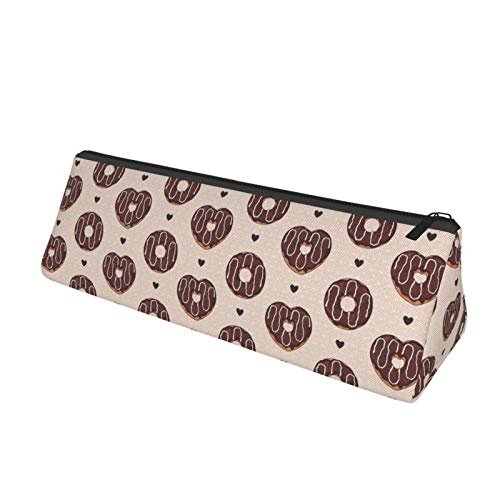 Glazed Donuts Small Capacity Triangle Pen Bag,Compact Zipper Penci...