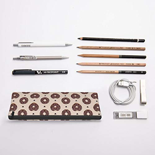 Glazed Donuts Small Capacity Triangle Pen Bag,Compact Zipper Penci...