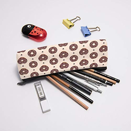 Glazed Donuts Small Capacity Triangle Pen Bag,Compact Zipper Penci...