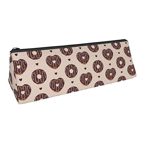 Glazed Donuts Small Capacity Triangle Pen Bag,Compact Zipper Penci...